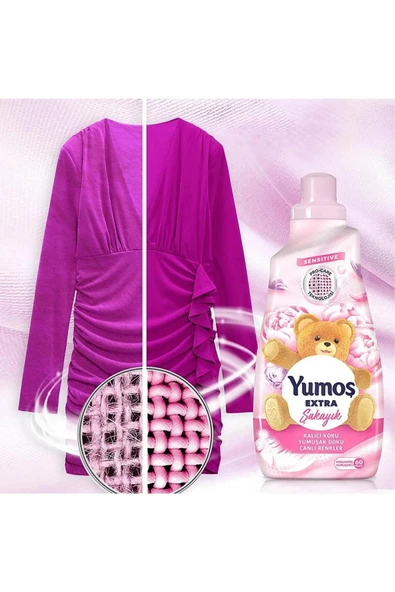 Yumoş Extra Konsantre Çamaşır Yumuşatıcısı Şakayık 1440ml 2 Adet - 5