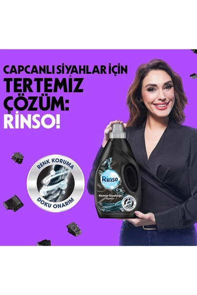 Rinso Sıvı Deterjan Kömür Siyahlığı Siyahlar İçin Sıvı Deterjan 3LT - 3