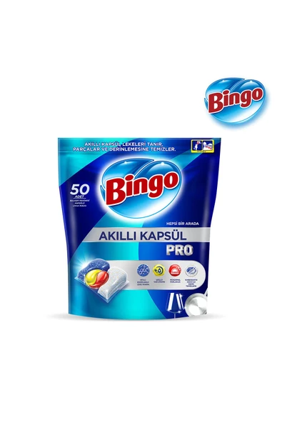 Bingo Akıllı Kapsül Pro Bulaşık Makinesi Deterjanı Tableti 50'li - 2