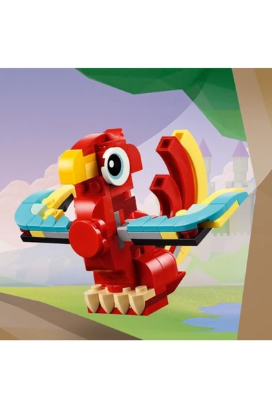 LEGO Creator Kırmızı Ejderha 31145  - 6 Yaş ve Üzeri İçin Yapım Seti (149 Parça) - 3