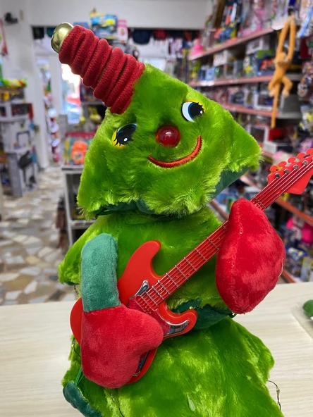 Şarkı Söyleyen Dans Eden Peluş Yılbaşı Ağacı Gitar Çalan (USB Lİ) - 2