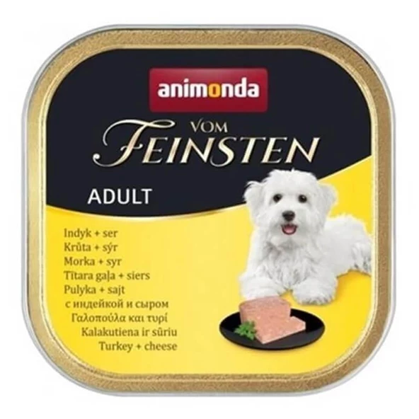 Animonda Vom Feinsten Hindili Ve Peynirli Köpek Konserve Maması 150 Gr