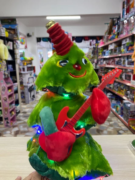 Şarkı Söyleyen Dans Eden Peluş Yılbaşı Ağacı Gitar Çalan (USB Lİ) - 5