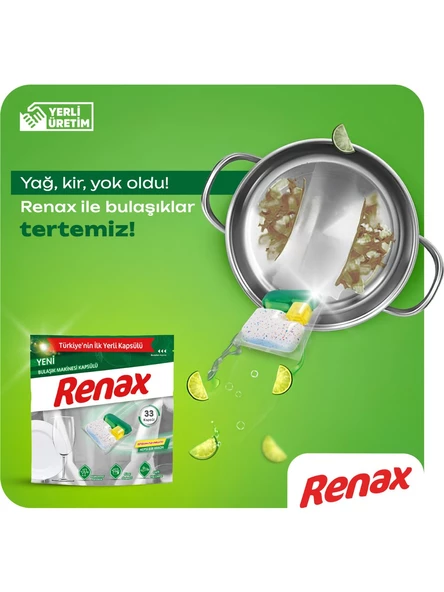 Renax Bulaşık Makinesi Kapsülü Hepsi Bir Arada 44'lü 5 Paket - 3
