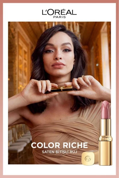 L'Oreal Paris Color Riche Saten Bitişli Ruj - 505 Nude Resilient 3600524105150 - 6