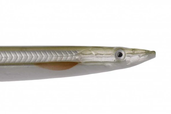 Savage gear B-SG Line Thru Sandeel 125mm 19g Sahte Balık  03-Olive Ghost - 4