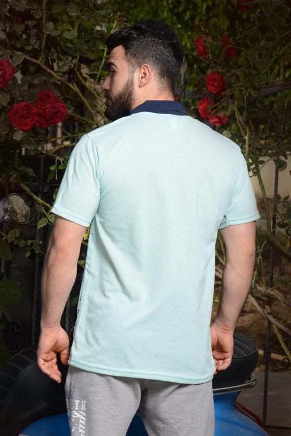 Erkek Turkuaz Normal Kesim Çapa Model Polo Yaka 21EPLYCAPA - 6