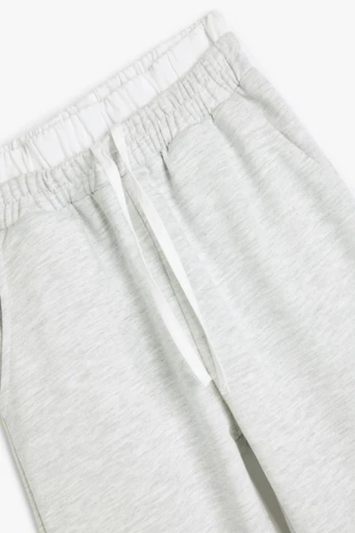 Koton Kız Çocuk Basic Jogger Eşofman Altı Beli Lastikli Çift Bel Detaylı - 5