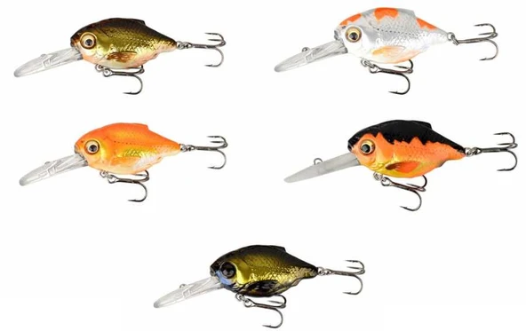 Savage gear 3D Crucian Crank 6,4 cm 23 gr SF DR Sahte Balık  Pearl White Silver