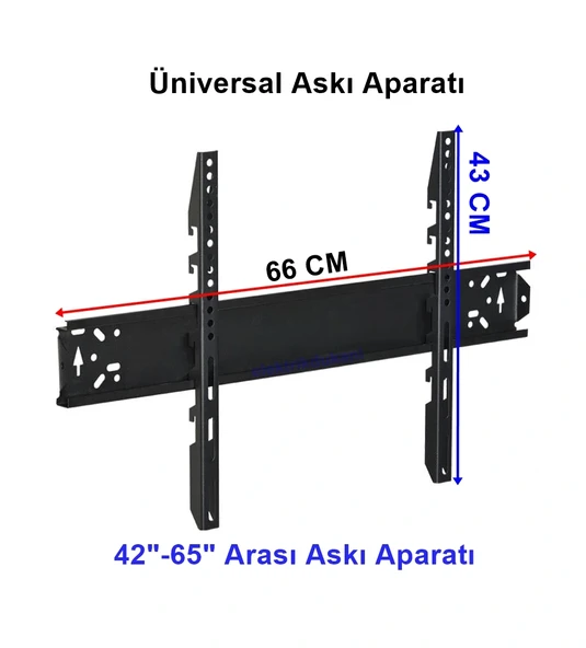 Duvar TV Askı Aparatı  42"-65" (106 - 165 CM)  65Lik - Resim 2