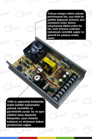 IP45 Yağmur Korumalı 12V 33.3A Güç Kaynağı, 400W LED Sürücü AC/DC Trafo Dönüştürücü - 3