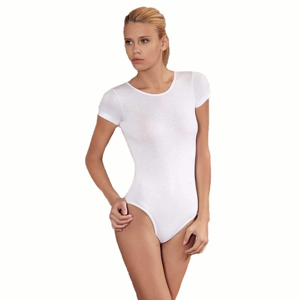 6 Adet Şahinler Bayan Bisiklet Yaka Kısa Kollu Çıtçıtlı Body B860