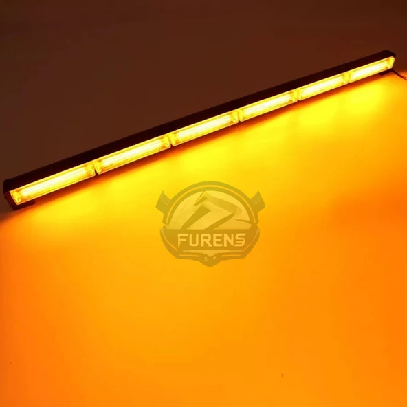 Turuncu Tepe Çakar Bar Led 90cm 12-24v  Off Road Çekici Traktör İkaz Lambası Çakar 15 Modlu - 2