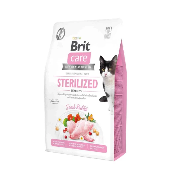 Brit Care Tahılsız Tavşan Etli Kısırlaştırılmış Yetişkin Kedi Maması 2 KG