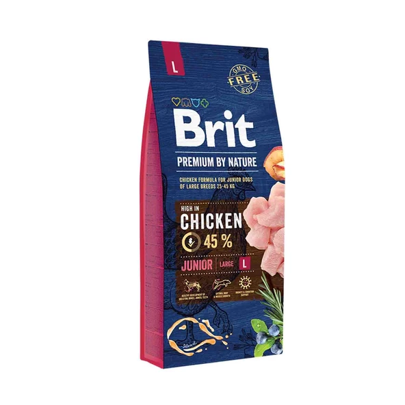Brit Premium By Nature Junior L Büyük Irk Tavuklu Yavru Köpek Maması 15 Kg ürün görseli