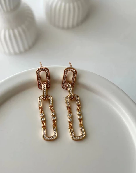 Zirkon Taşlı Küpe