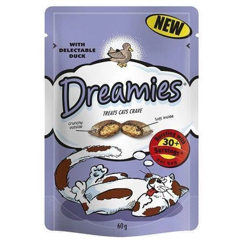 Dreamies İçi Dolgulu Ördekli Kıtır Kedi Ödülü 60 Gr