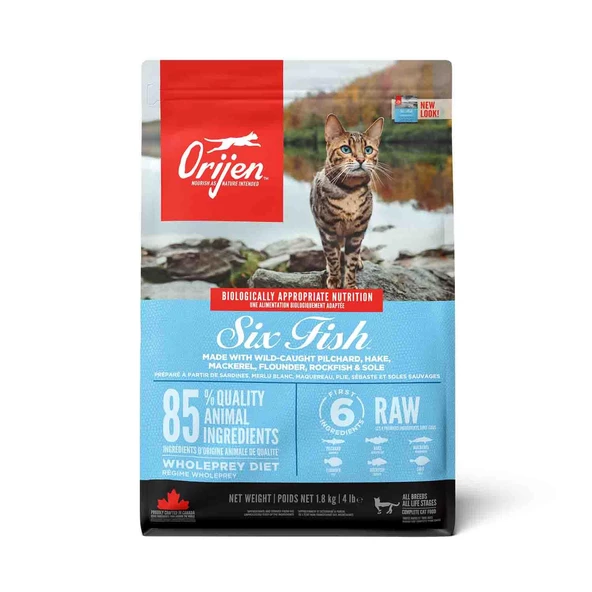 Orijen Cat Six Fish Tahılsız 6 Balıklı Yetişkin Kedi Maması 1.8 Kg