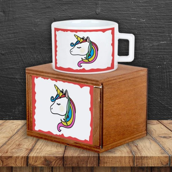 Unicorn Kutulu Kupa Işıklı Biblo Gece Lambası Unicorn Defter Hediye Seti - 4