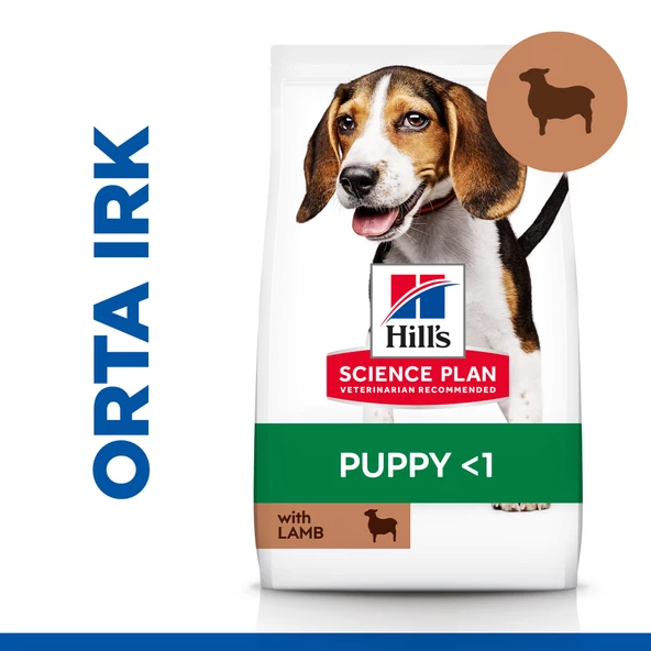 Hill's SCIENCE PLAN Orta Irk Kuzulu ve Pirinçli Yavru Köpek Maması 12+2 kg