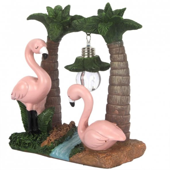 Flamingoların Aşkı Gece Lambası Işıklı Biblo Flamingo B1 - 3