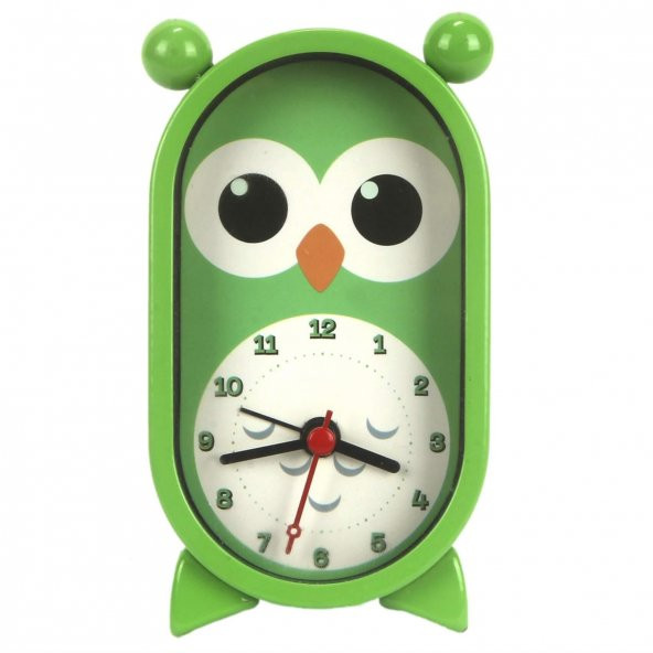 Yeşil Baykuş Masa Saati