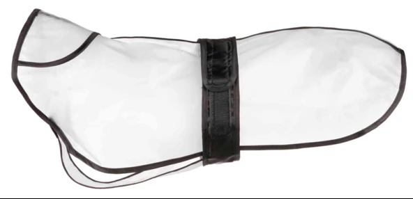 Trixie Köpek Yağmurluk S 34cm Transparan Şeffaf Siyah Biyeli - Resim 2