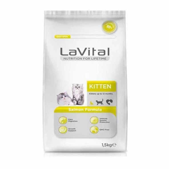 La Vital Kitten Somonlu Yavru Kedi Maması 1.5 KG