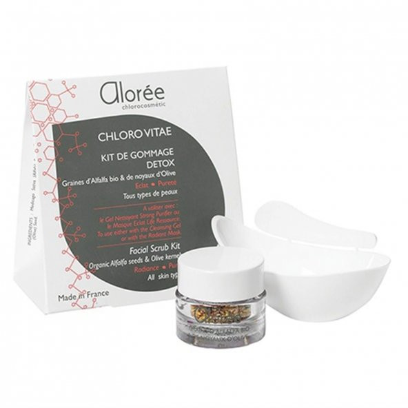 Organik AloreeDetox Facıal Scrub Kıt - Yüz Peeling Kiti Maskesi 5 gr