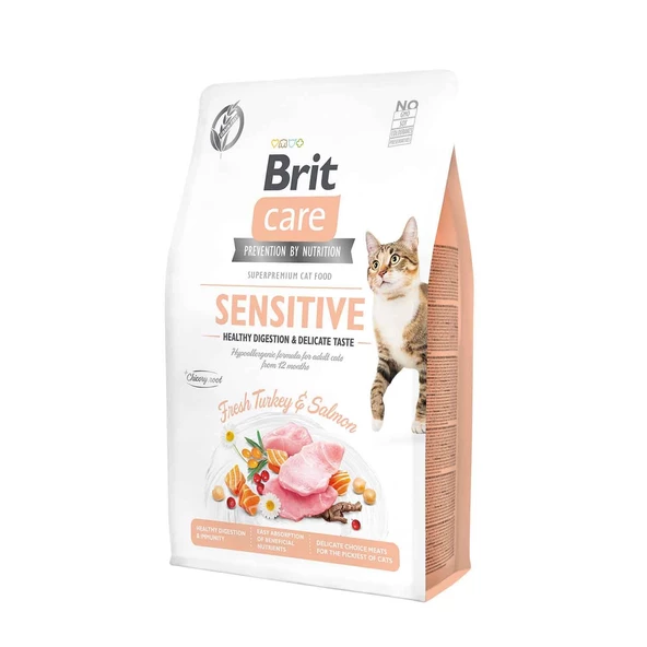 Brit Care Hindili ve Somonlu Tahılsız Yetişkin Kedi Maması 7 KG