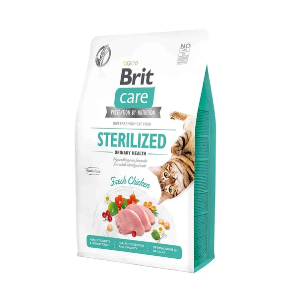 Brit Care Tahılsız Tavuk Etli Kısırlaştırılmış Üriner Destekli Yetişkin Kedi Maması 2 KG