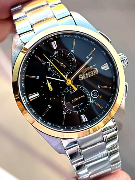 Slazenger Çelik Kordon İç Fonksiyonları Aktif 10 Atm Suya Dayanıklı Erkek Kol Saati ESL9.2215.2.03 - Resim 5