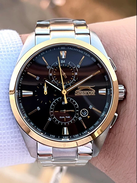 Slazenger Çelik Kordon İç Fonksiyonları Aktif 10 Atm Suya Dayanıklı Erkek Kol Saati ESL9.2215.2.03 - Resim 3