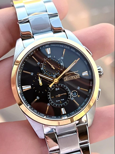 Slazenger Çelik Kordon İç Fonksiyonları Aktif 10 Atm Suya Dayanıklı Erkek Kol Saati ESL9.2215.2.03 - Resim 4