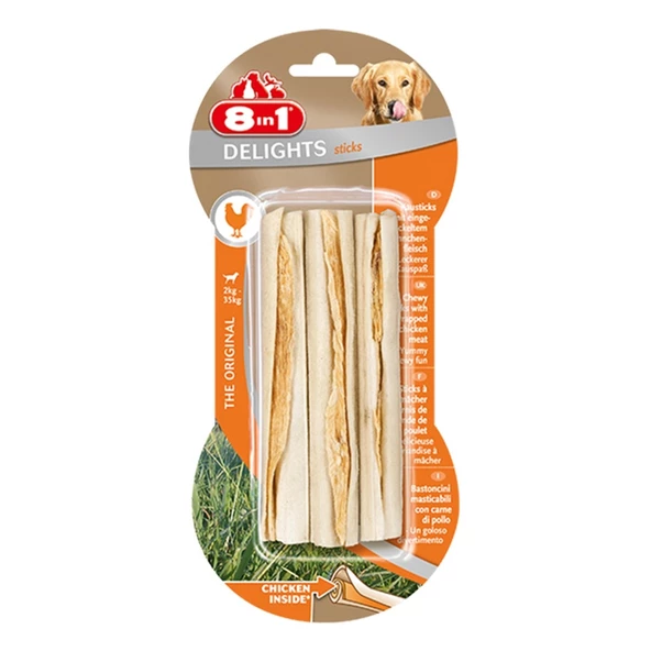 8in1 Delights Sticks Tavuklu Ödül Kemiği 3'lü 75 G