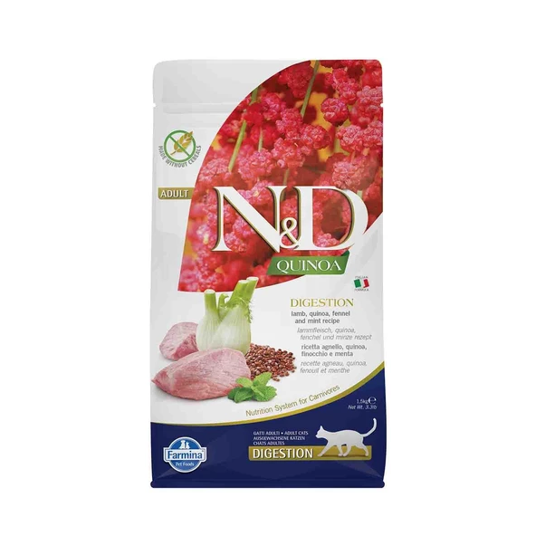 N&D Quinoa Digestion Kuzu Etli Yetişkin Kedi Maması 1.5 Kg