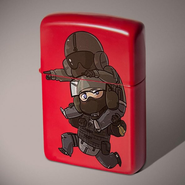 CSGO Özel Ajan Metal Çakmak Kırmızı 06