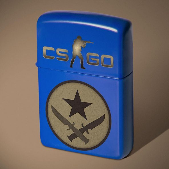 CSGO Özel Ajan Metal Çakmak Mavi 08