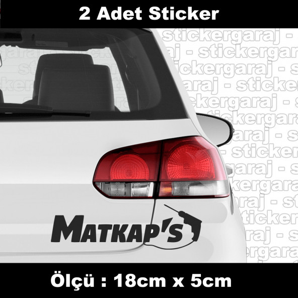 Araba yazısı sticker 2ADET - araba kask motosiklet laptop tablet pc atv uyumlu sticker 2 adet