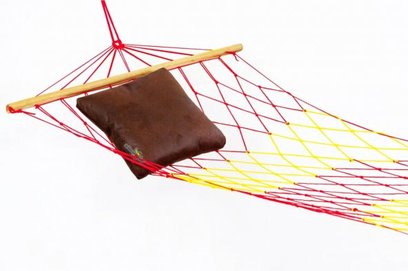 Suya Dayanıklı Polyester Tek Kat Kişilik El Örgü Kalın Halatlı İpli Sallanan Sağlam Hamak Salıncak - 7