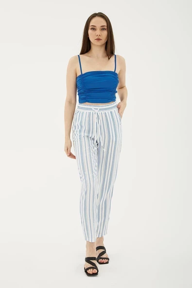 FASHION FRIENDS KADIN ÇİZGİLİ PANTOLON 23Y-PNT0500K1 - 2