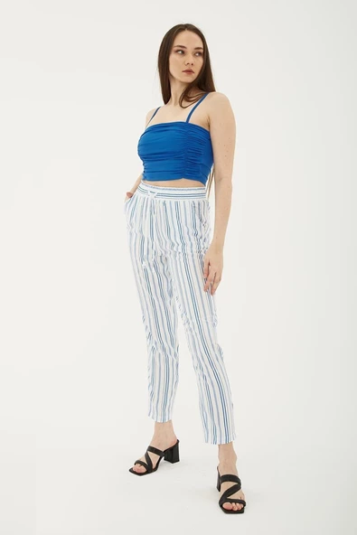 FASHION FRIENDS KADIN ÇİZGİLİ PANTOLON 23Y-PNT0500K1 - 3