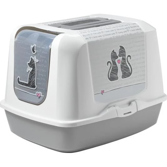 Moderna Trendy Love Cat Kapalı Kedi Tuvaleti 57,3 X 44,4 X 43,8 cm