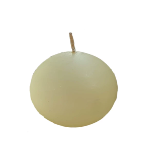 Dekoratif Top Mum Küre Yuvarlak Mum  Soft Renk 8 CM  Krem