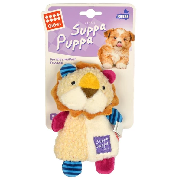 Gigwi Suppa Puppa Peluş Aslan Sesli Yavru Köpek Oyuncağı 16 Cm