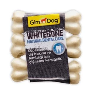 Gimdog Mordimi Beyaz Press Köpek Kemiği 9 cm 3 Adet ürün görseli 1