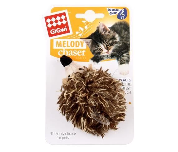Melody Chaser Sesli Peluş Kirpi Kedi Oyuncağı 8,5 cm