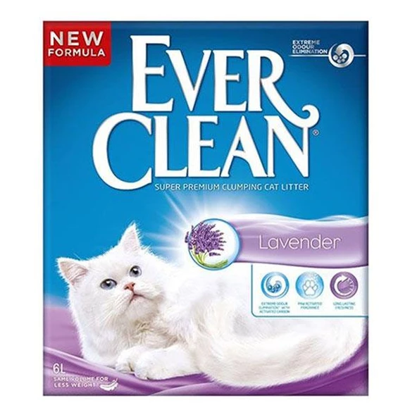 Ever Clean Lavender Lavanta Kokulu Topaklaşan Kedi Kumu 6 L