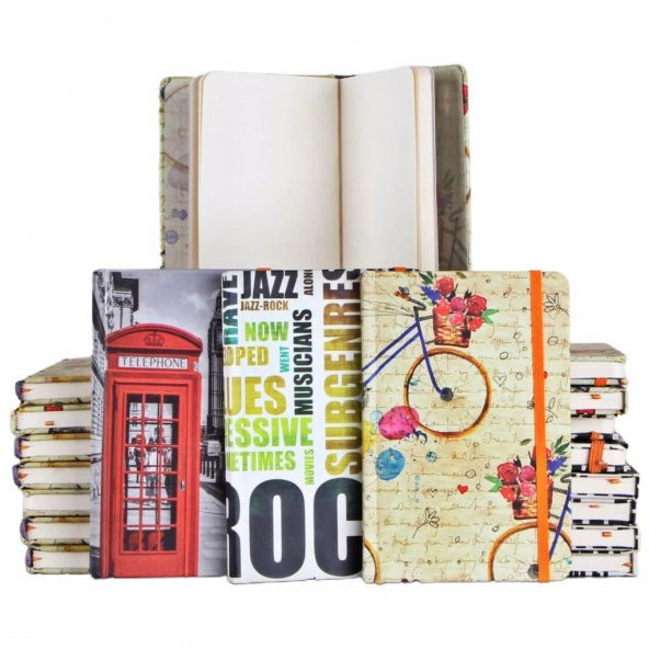 Toptan Defter 60 Adet Sert Kapak Çizgisiz Sayfa 3 Model - 5