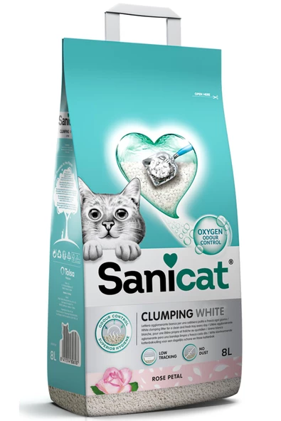 Sanicat Clumping White Rose Kedi Kumu 8L